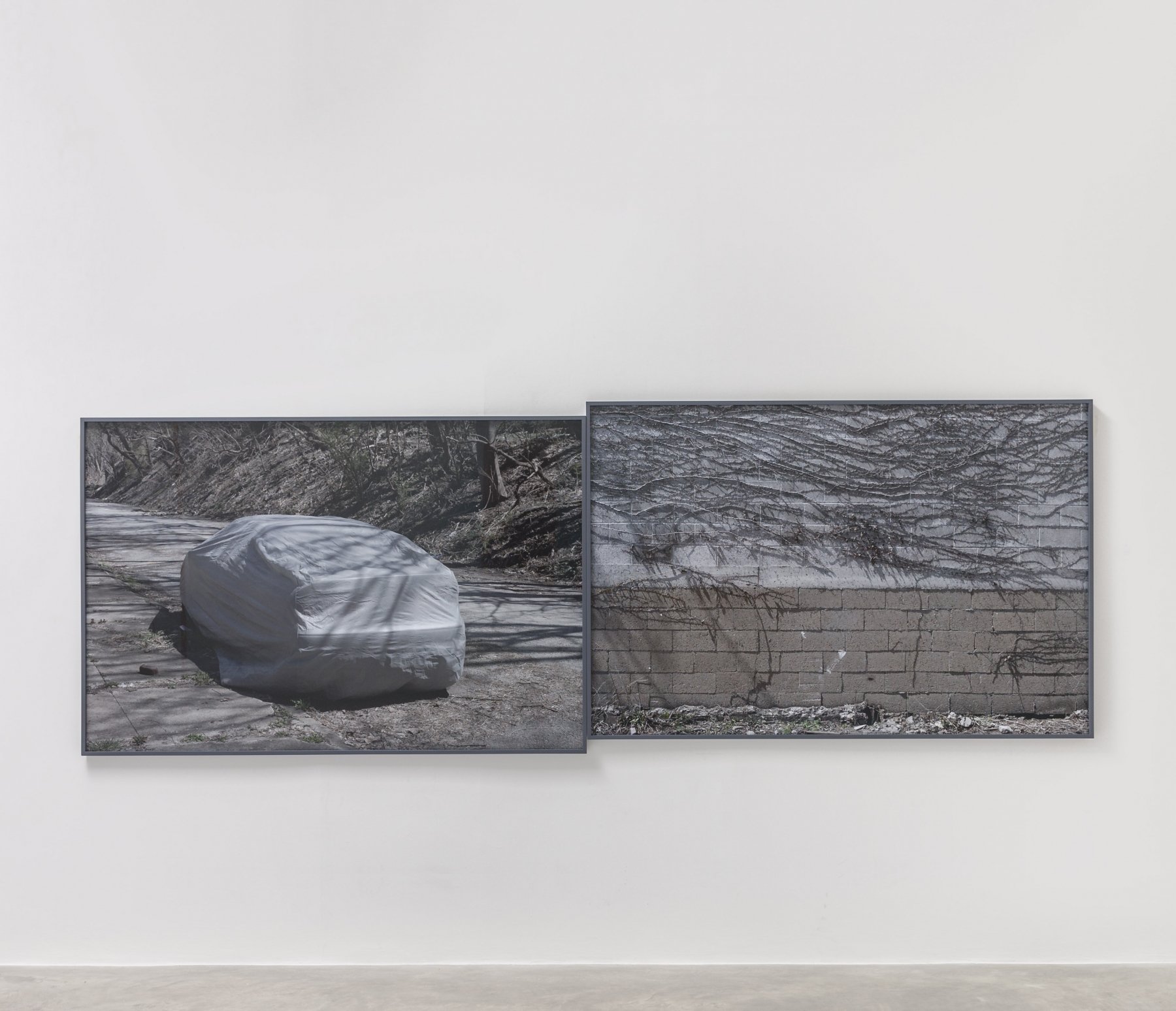 Willie Doherty&nbsp;
Dreams of Security, Dreams of Infiltration, 2018
diptych, framed pigment print mounted on Dibond,&nbsp;edition of 3
107.5 x 160.5 cm / 42.3 x 63.2 in each framed&nbsp;
&nbsp;